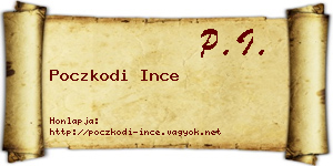Poczkodi Ince névjegykártya